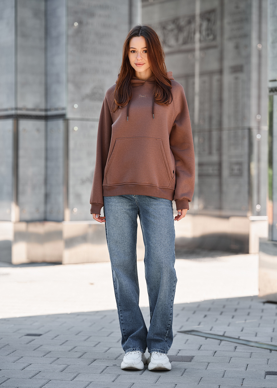 Bluza Staff amu brown oversize fleece