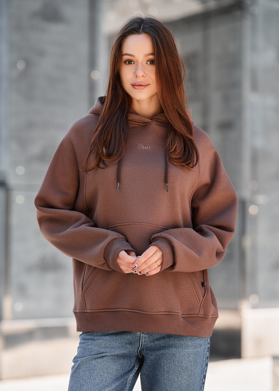 Bluza Staff amu brown oversize fleece