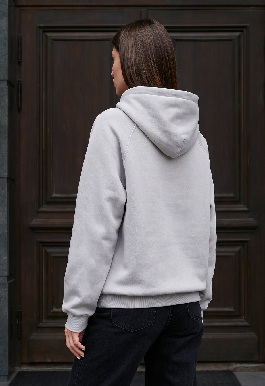 Bluza Staff amu light gray oversize fleece