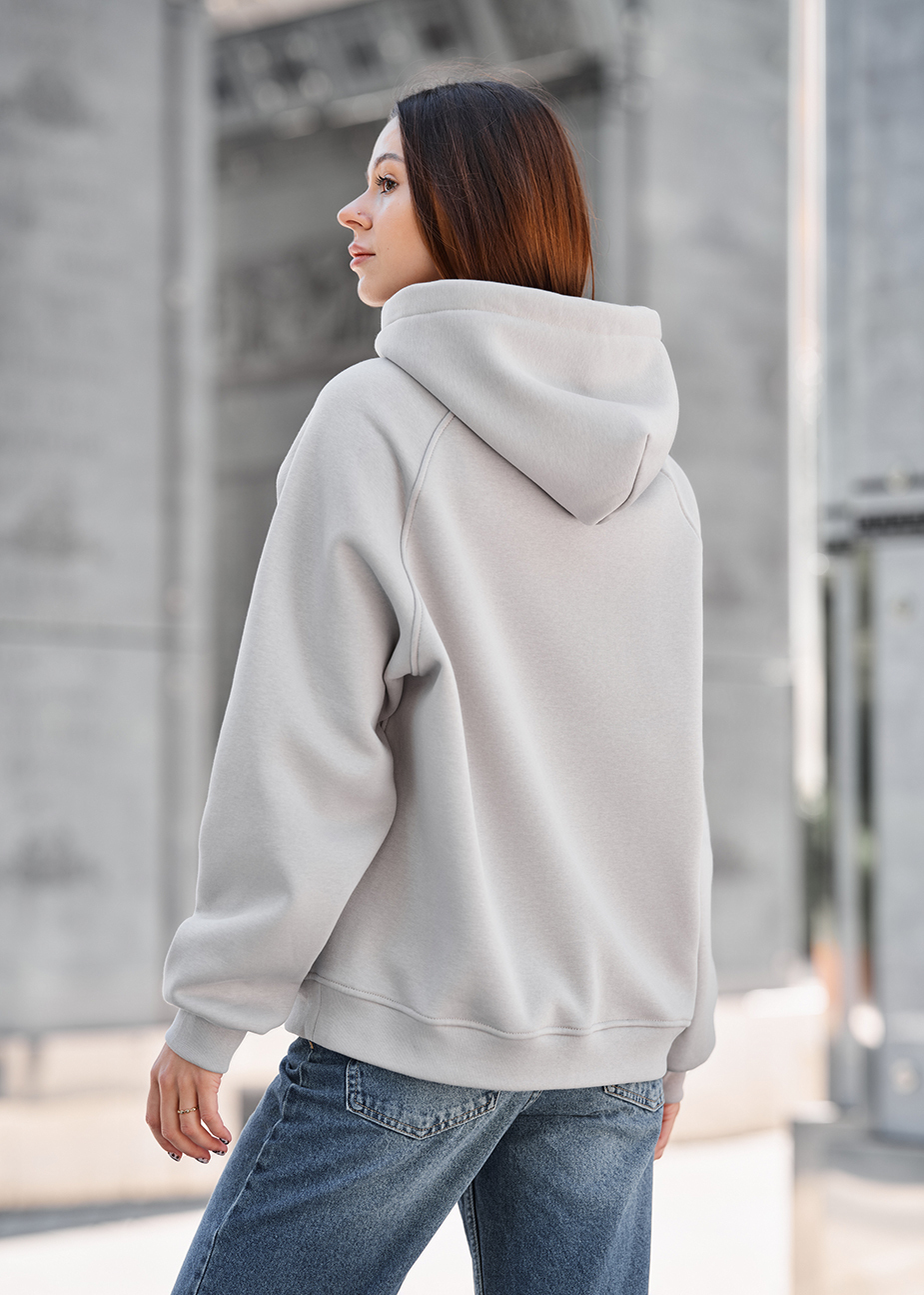 Bluza Staff amu light gray oversize fleece