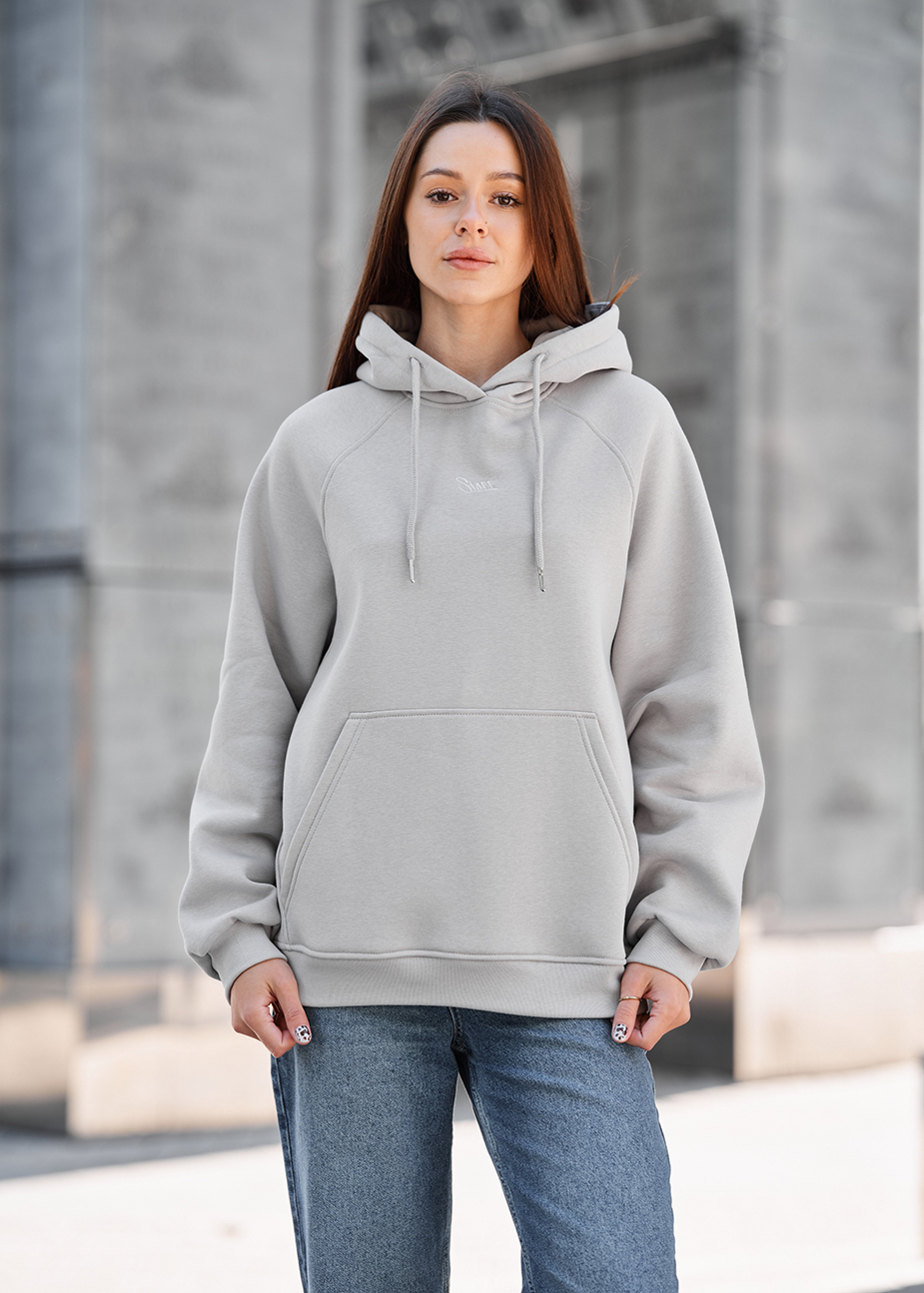 Bluza Staff amu light gray oversize fleece