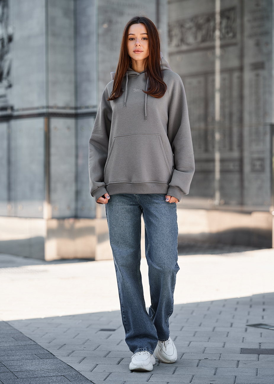 Bluza Staff amu gray oversize fleece