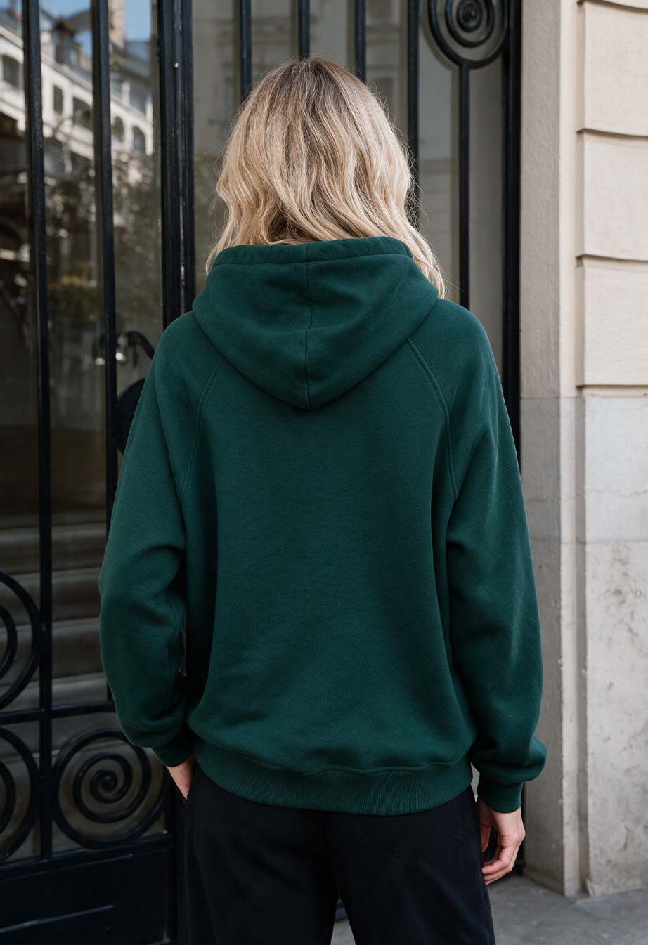 Bluza Staff amu green oversize fleece
