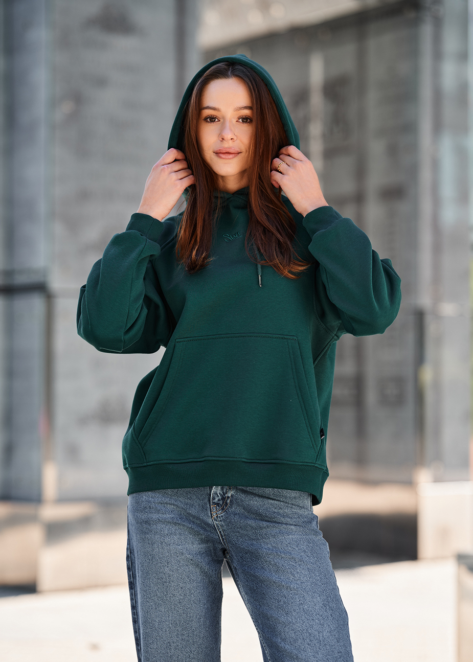 Bluza Staff amu green oversize fleece