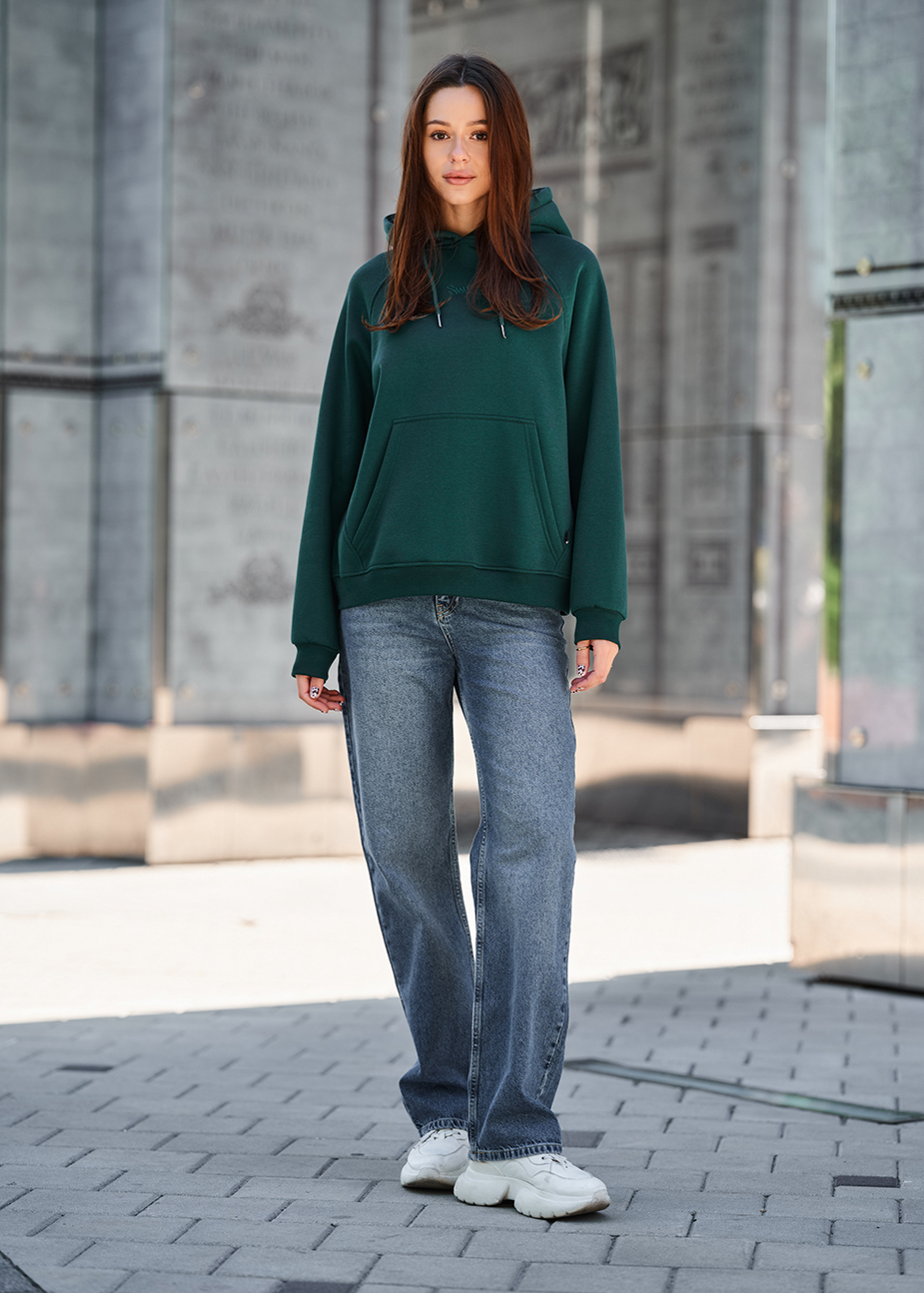 Bluza Staff amu green oversize fleece