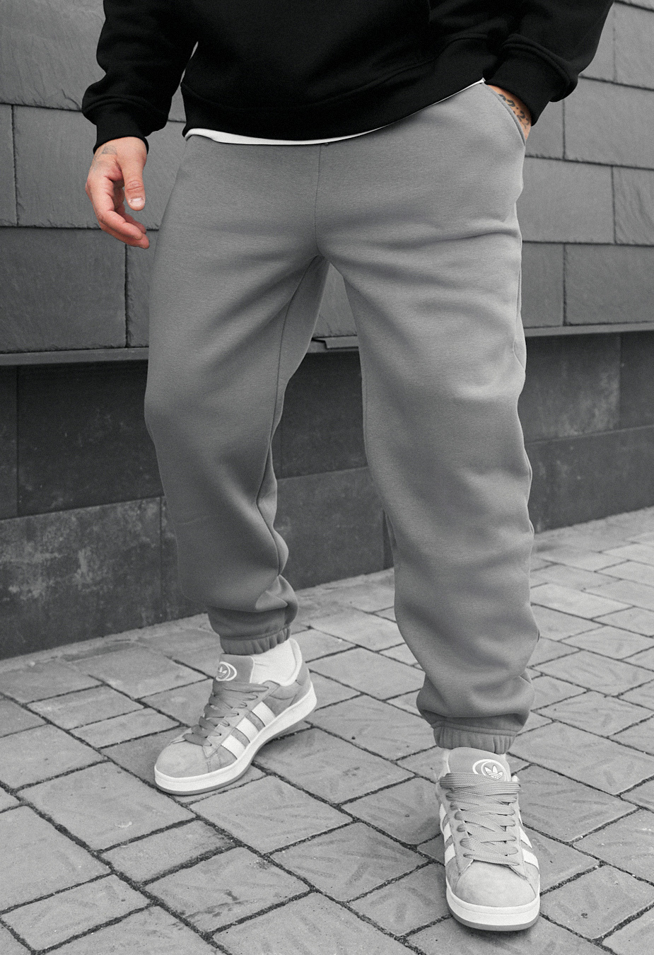 Joggery Staff fad gray fleece