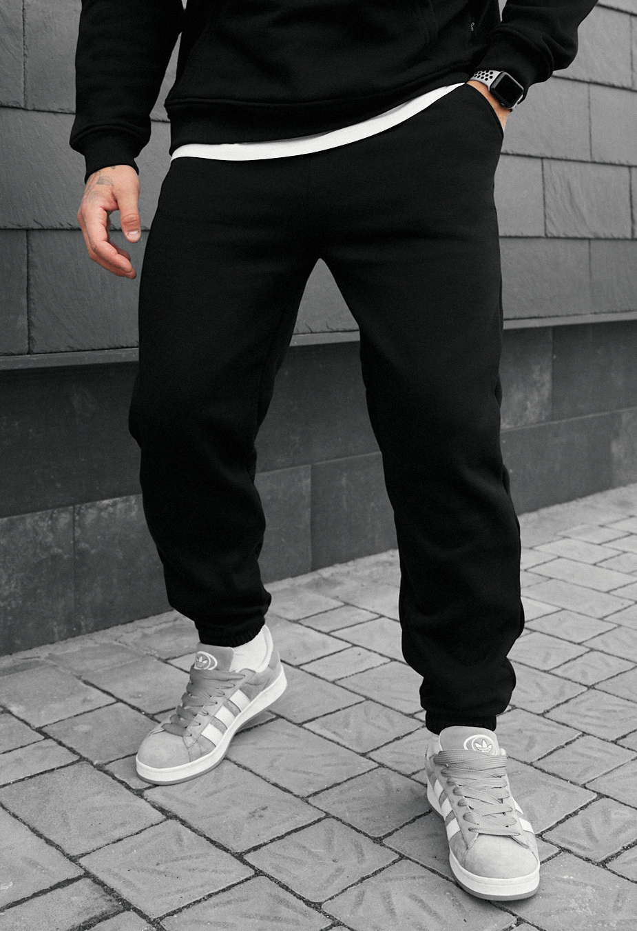 Joggery Staff fad black fleece