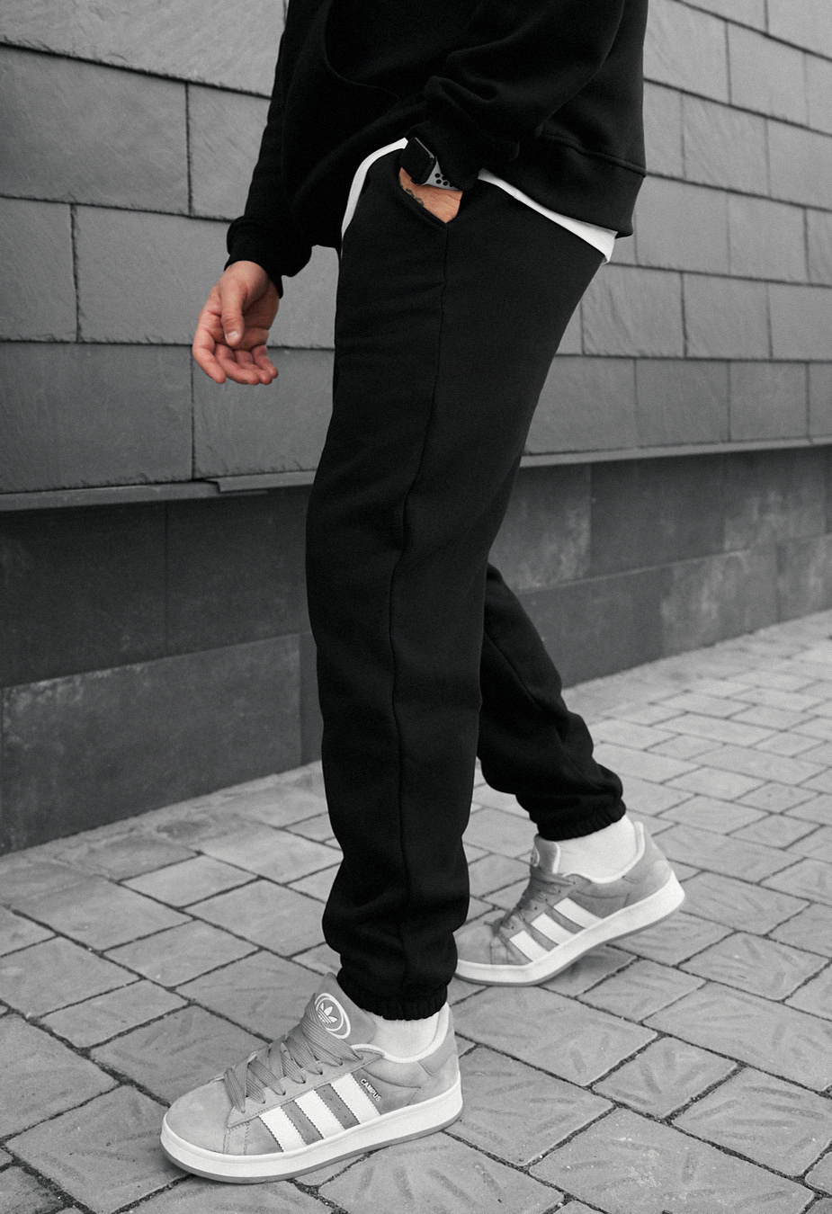 Joggery Staff fad black fleece