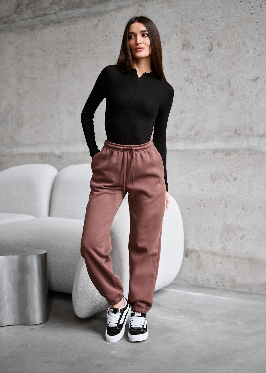 Spodnie dresowe Staff nova brown fleece