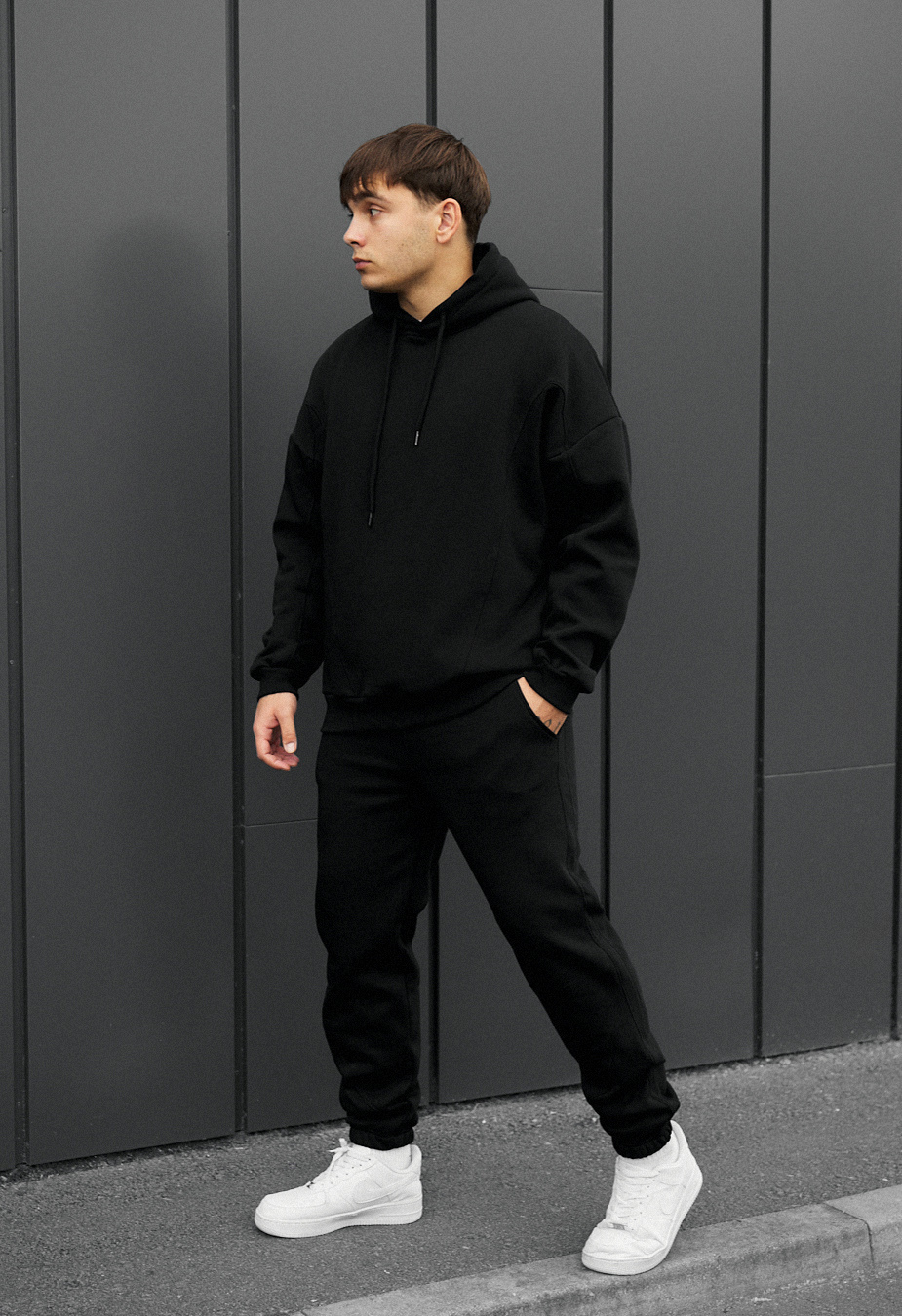 Dres Staff bel black oversize fleece
