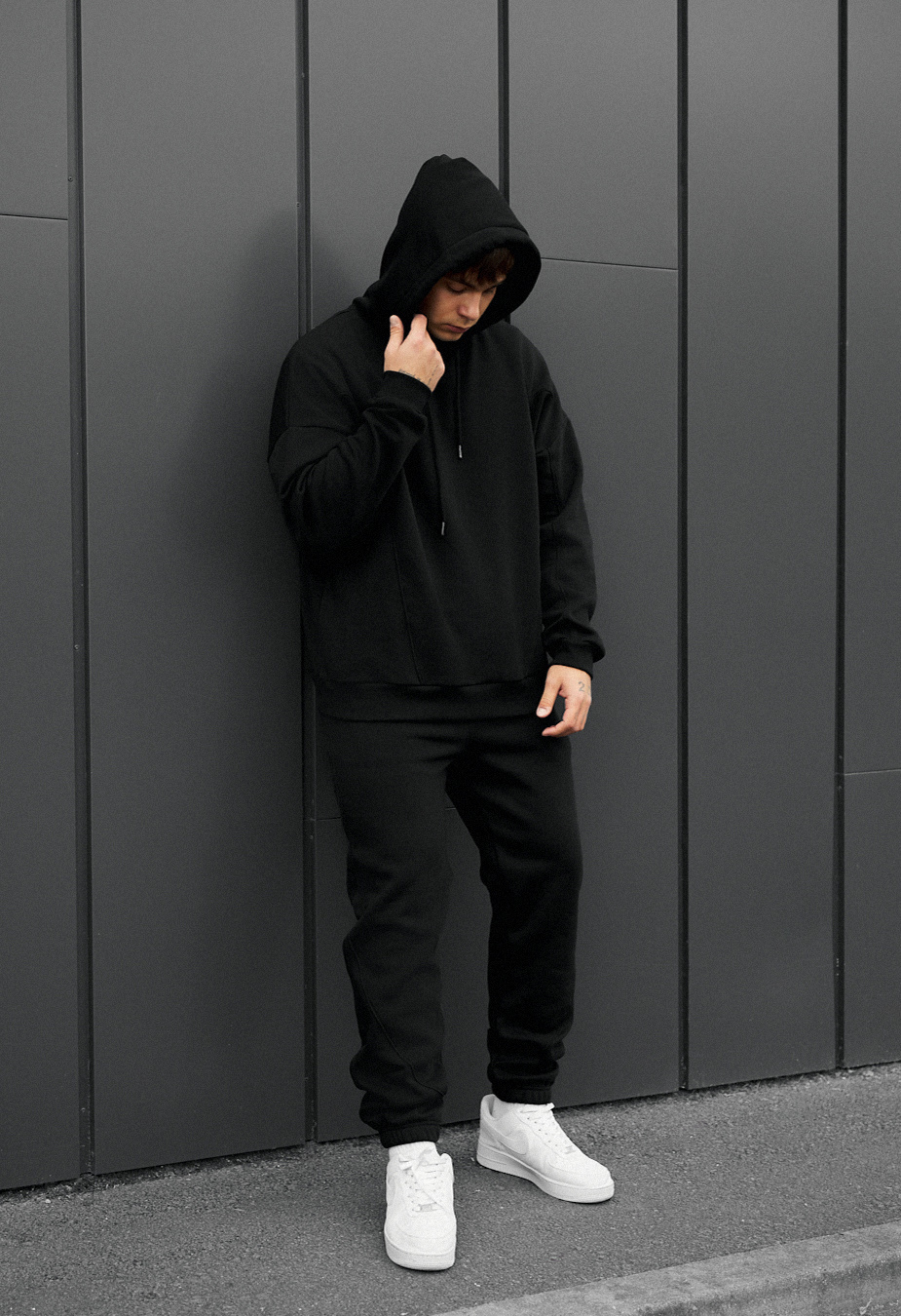Dres Staff bel black oversize fleece