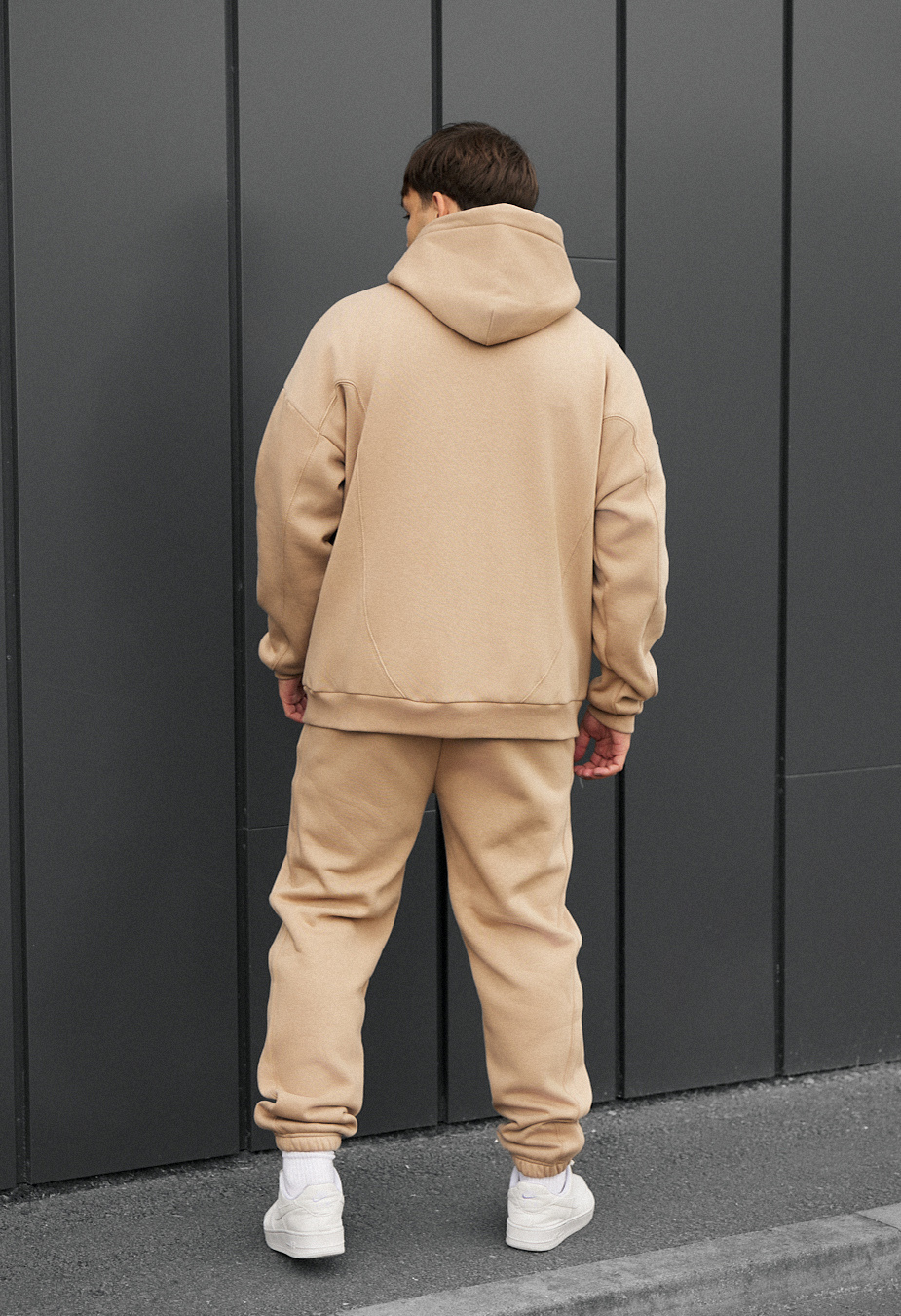 Dres Staff bel beige oversize fleece