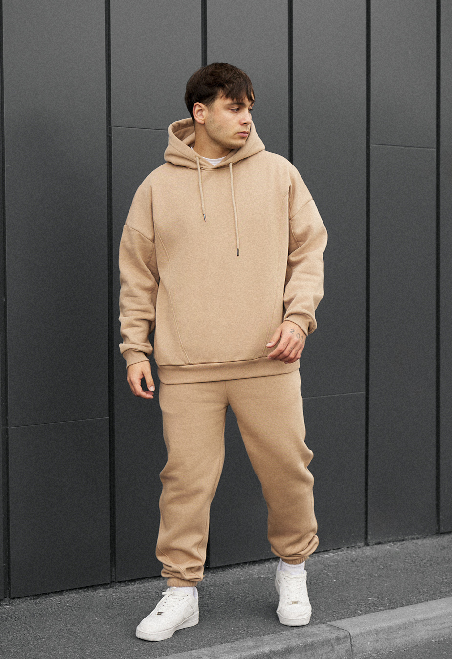 Dres Staff bel beige oversize fleece