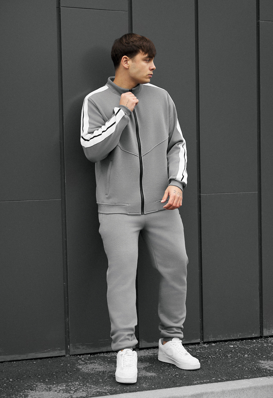 Dres Staff sav light gray zip fleece