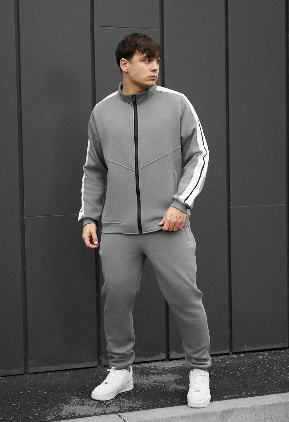 Dres Staff sav light gray zip fleece