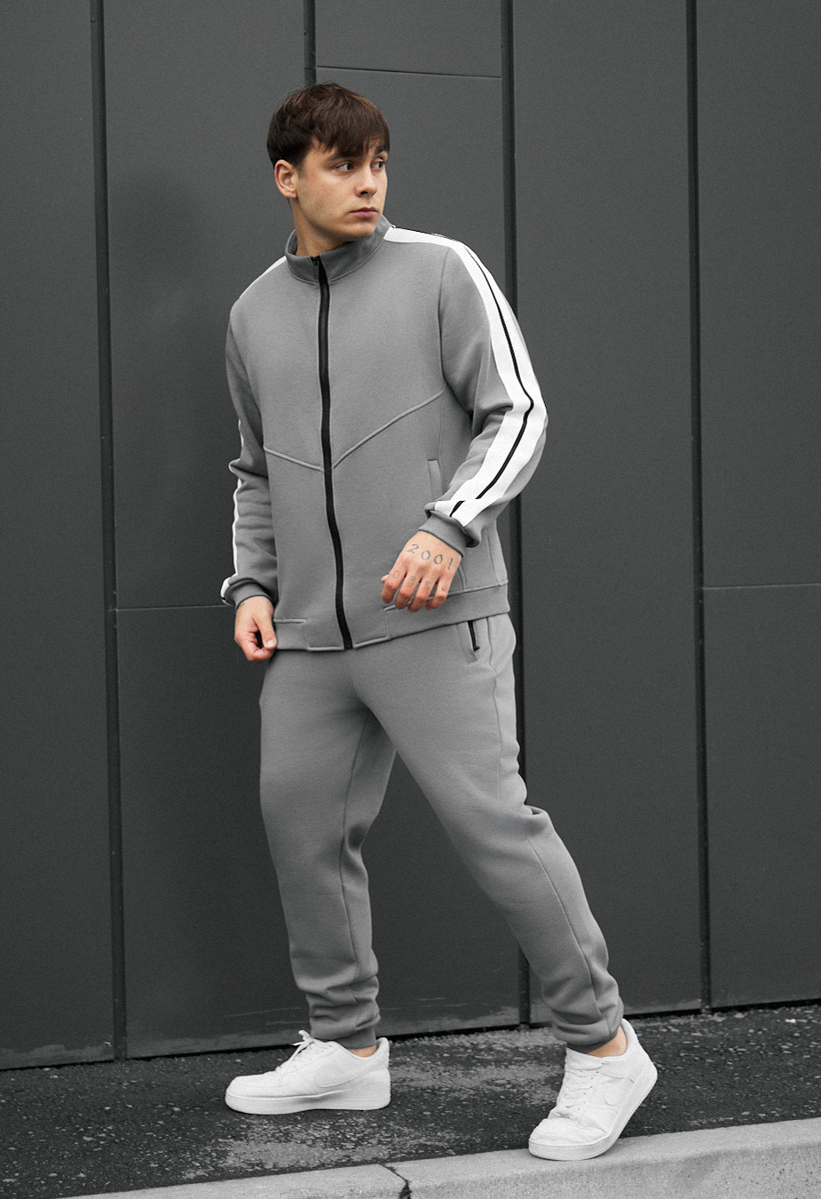 Dres Staff sav light gray zip fleece