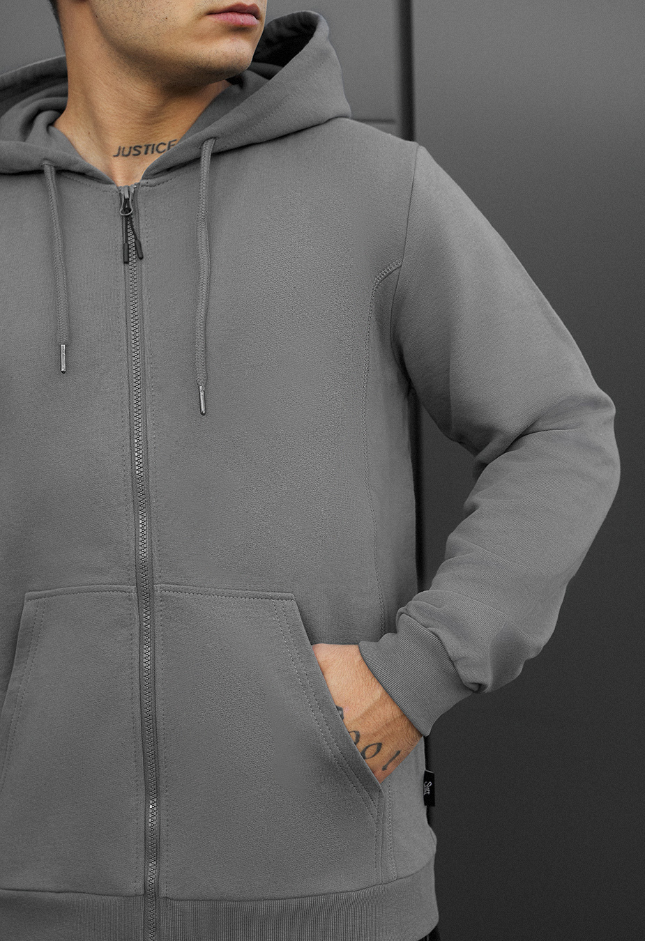 Bluza Staff zip gray