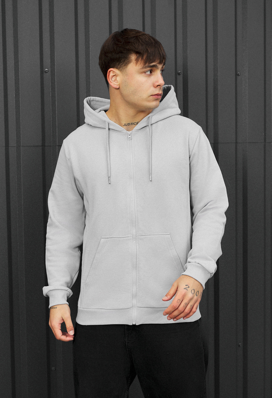 Bluza Staff zip light gray