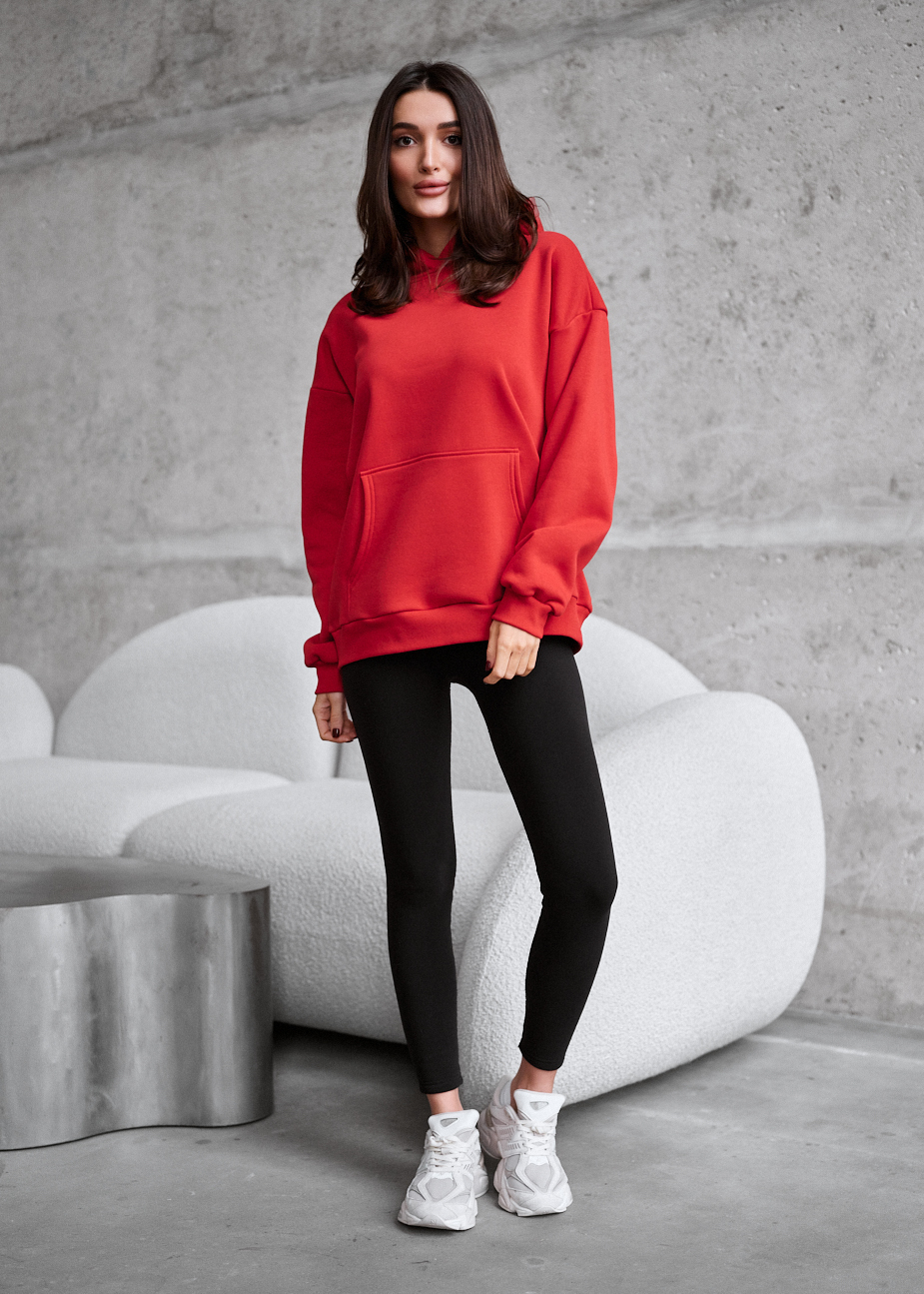 Bluza Staff red oversize fleece