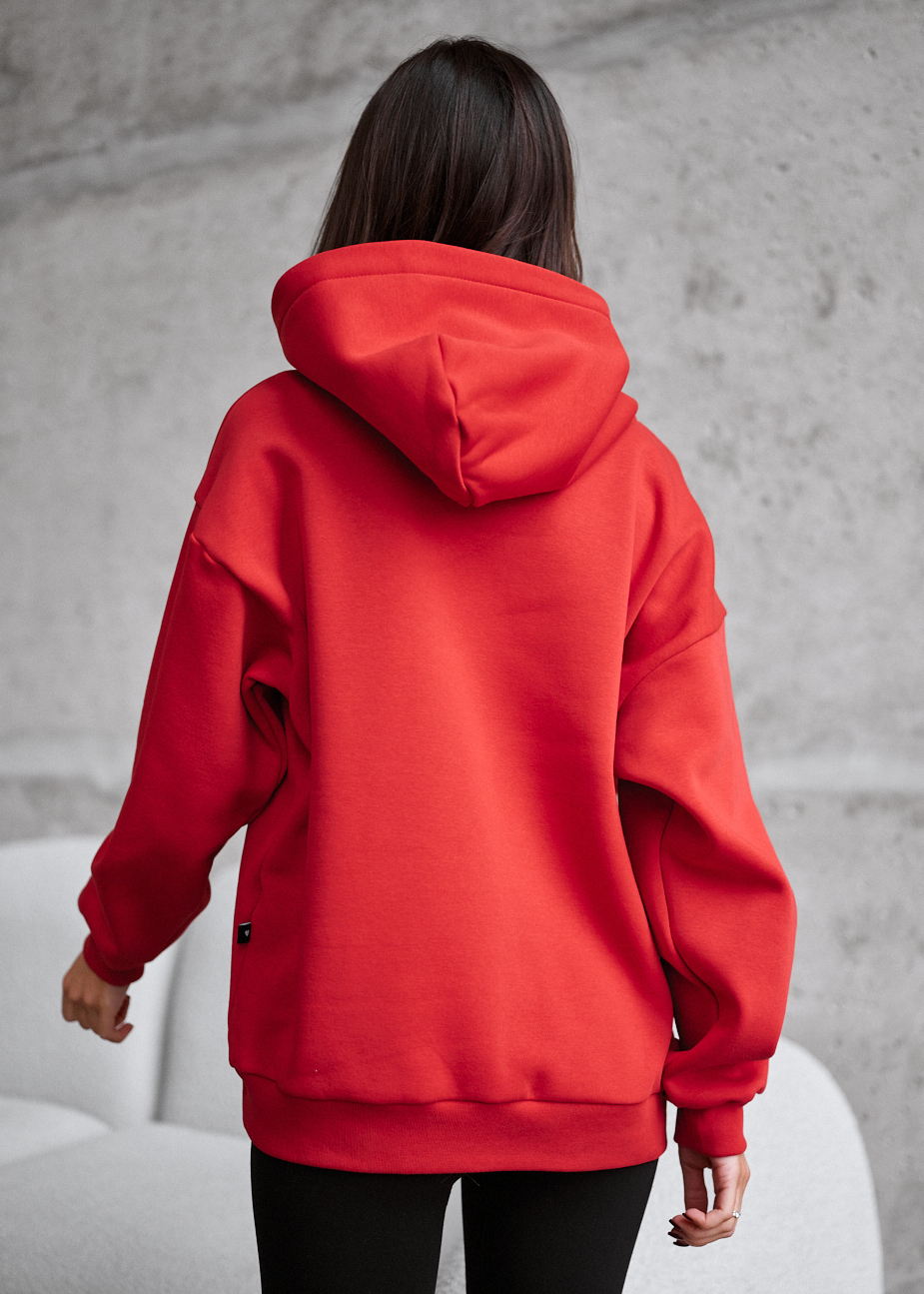 Bluza Staff red oversize fleece