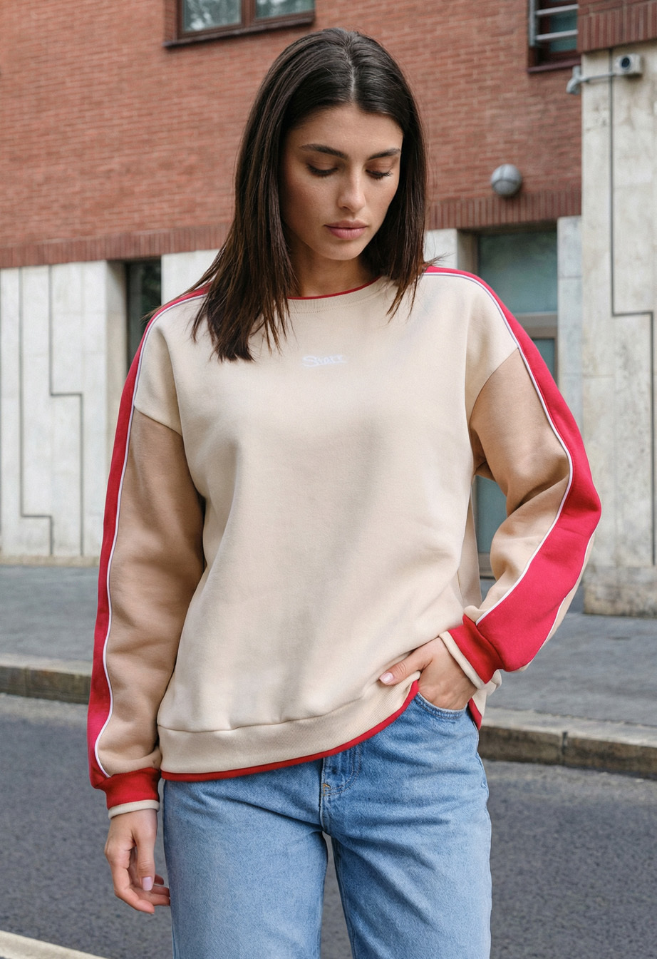 Bluza Staff in logo 2 oversize fleece