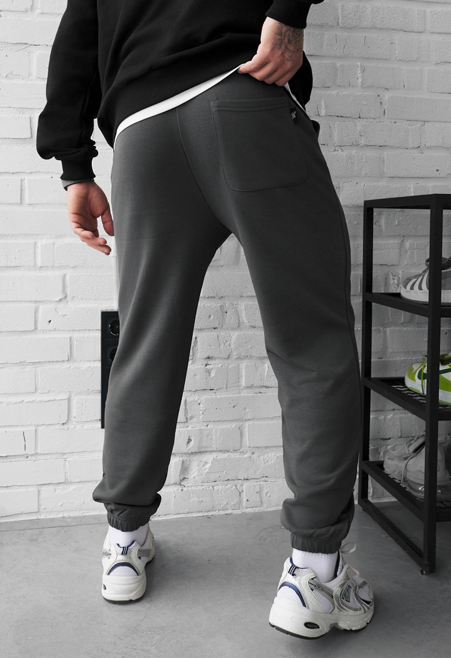 Spodnie dresowe Staff fad dark gray