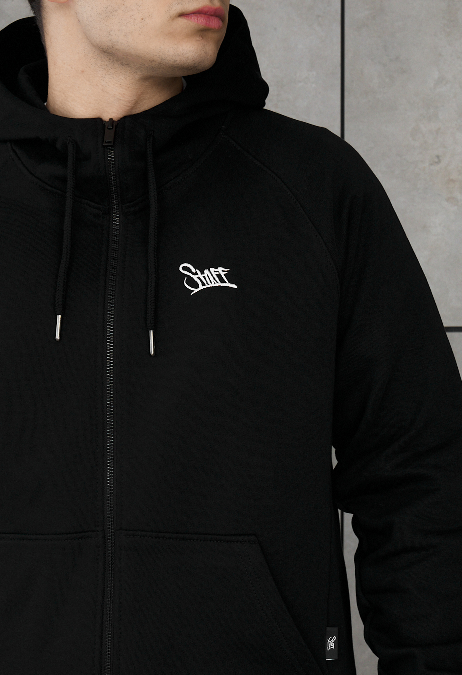 Bluza Staff black logo zip
