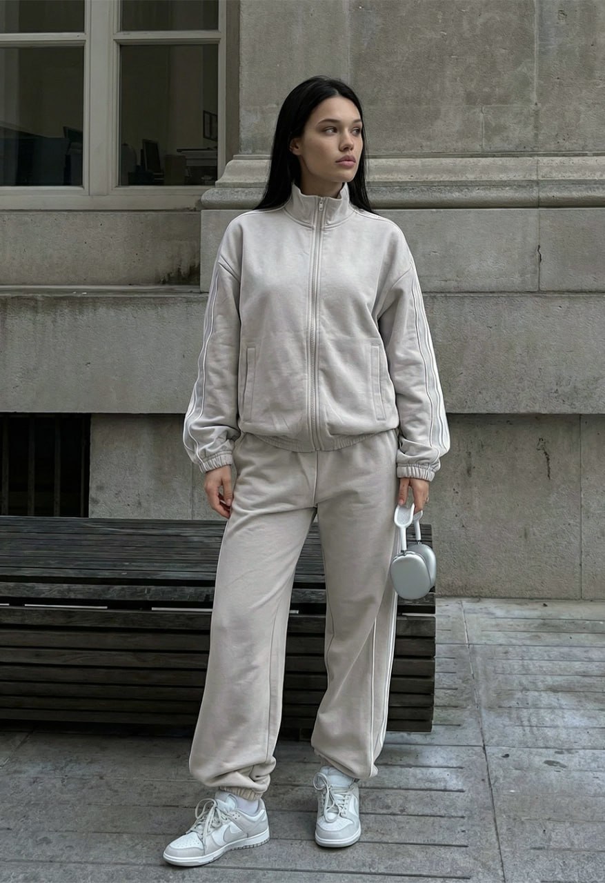 Dres Staff ine zip light gray oversize
