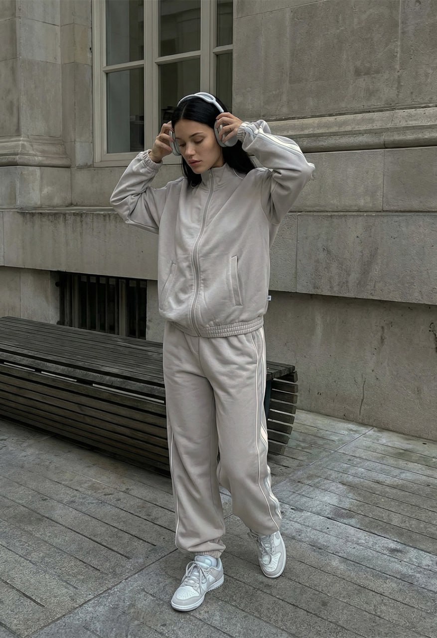 Dres Staff ine zip light gray oversize