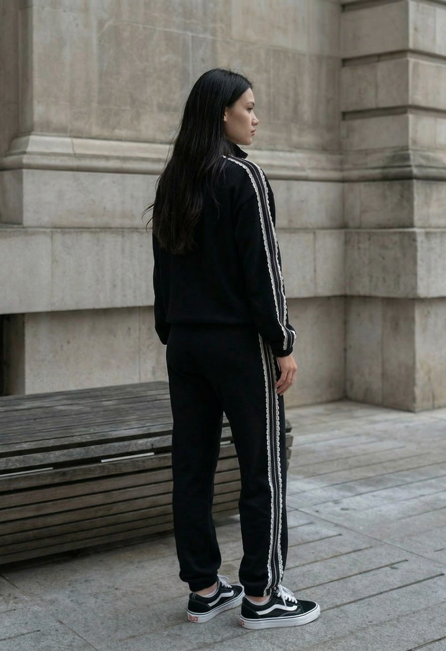 Dres Staff ine zip black oversize