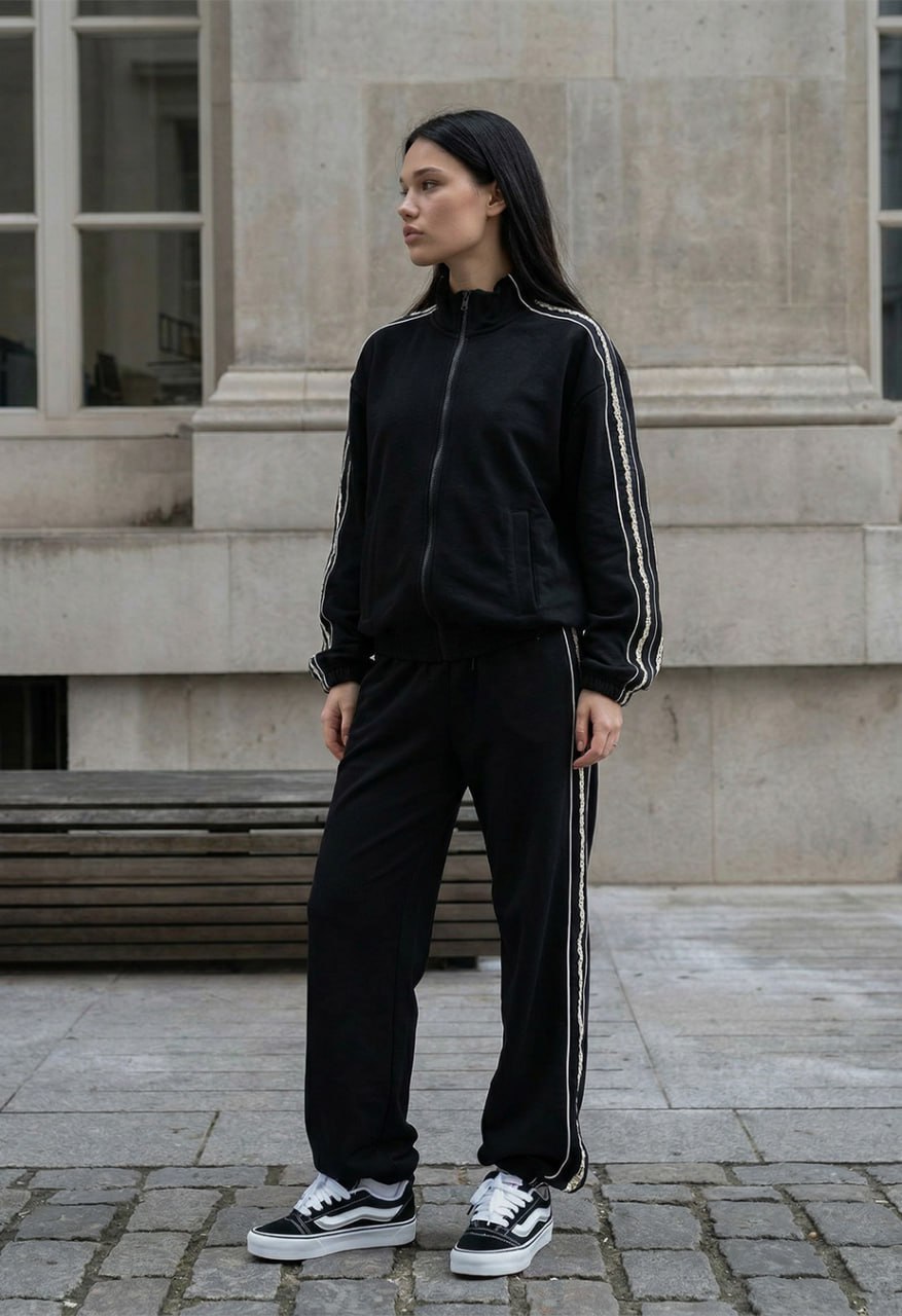 Dres Staff ine zip black oversize