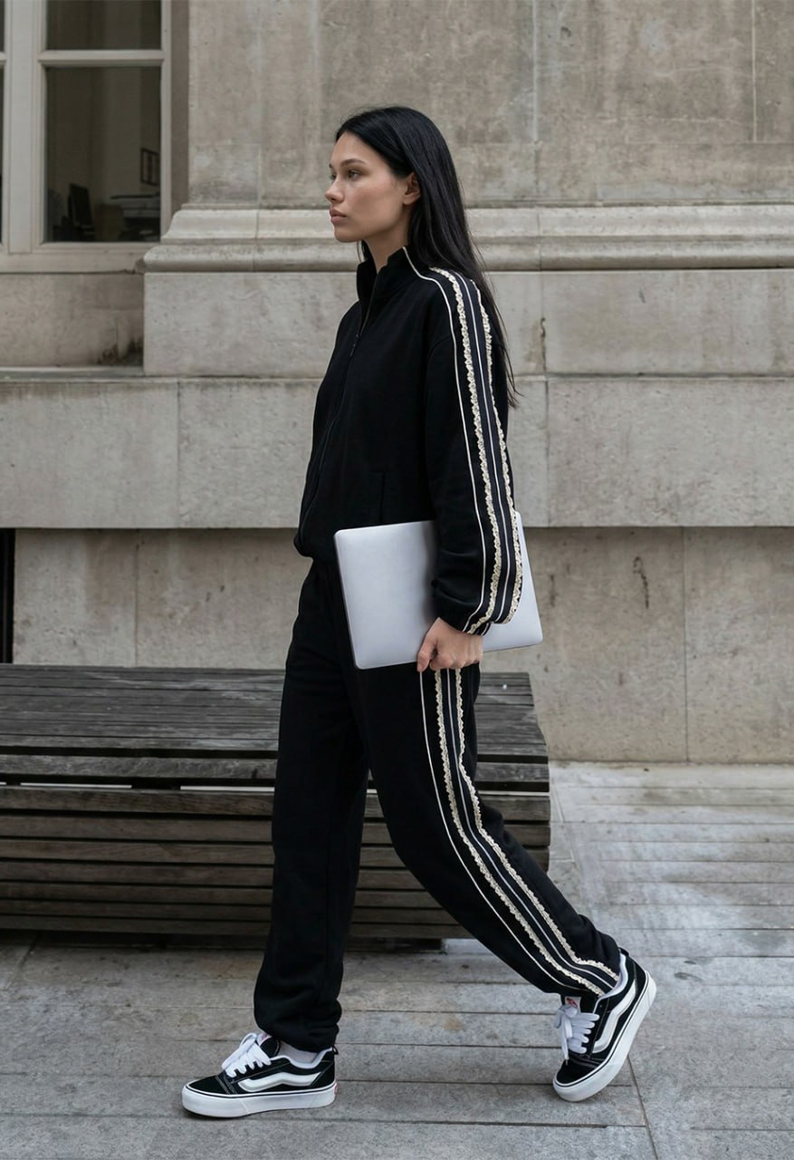 Dres Staff ine zip black oversize