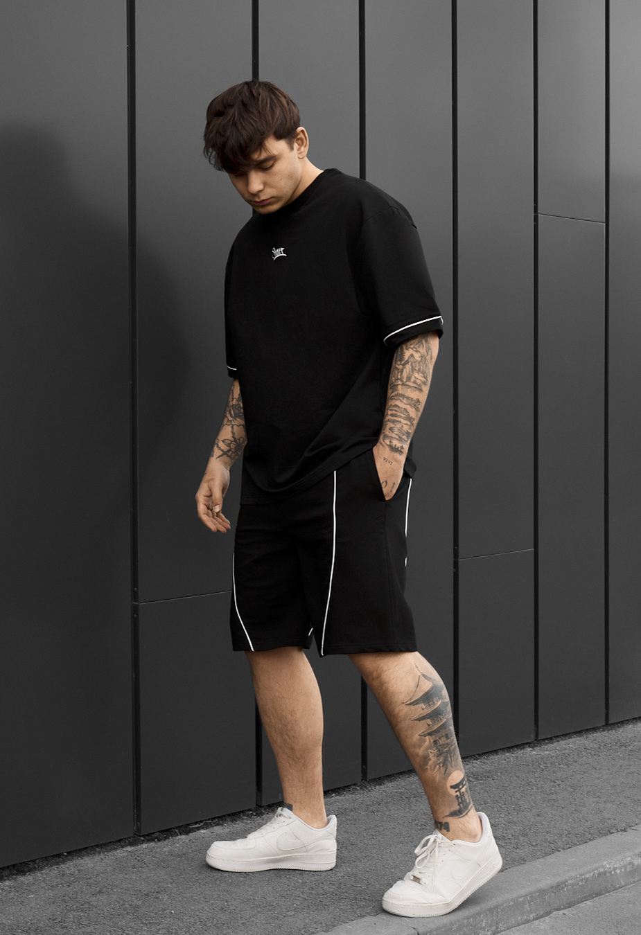 Komplet koszulka + spodenki Staff ax logo black