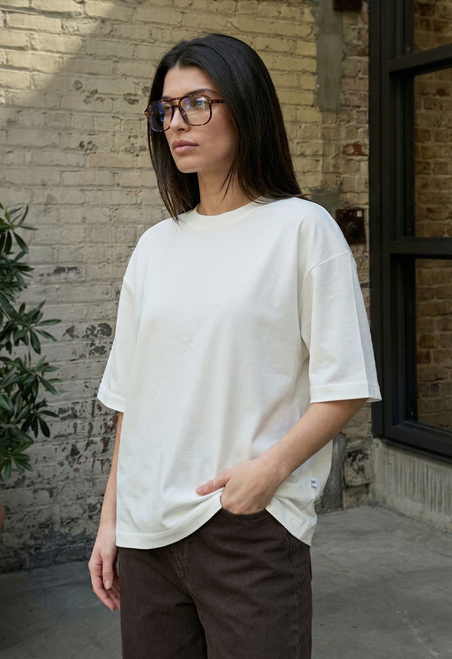 Koszulka Staff del white oversize