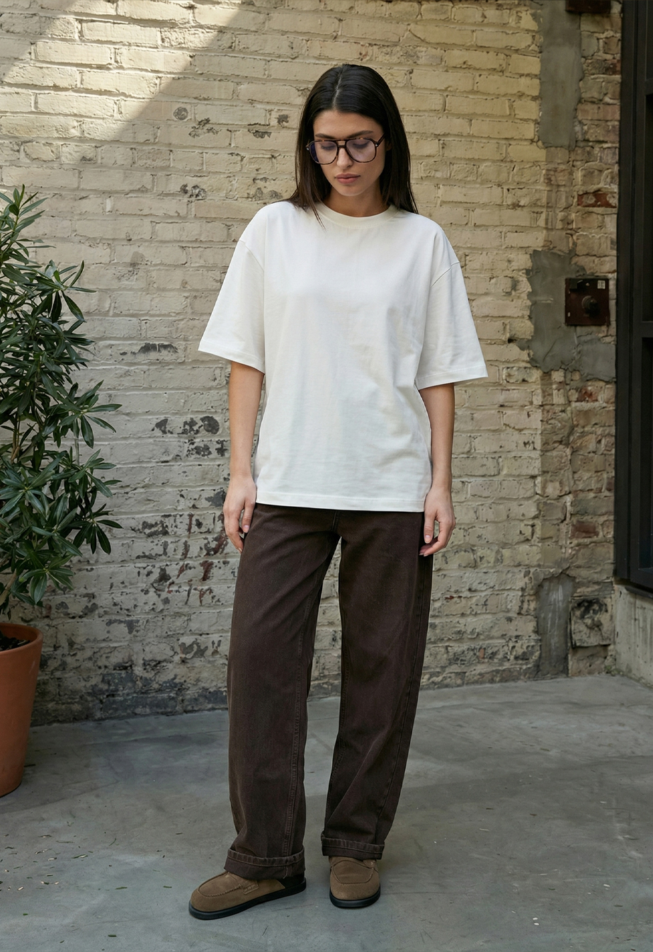Koszulka Staff del white oversize
