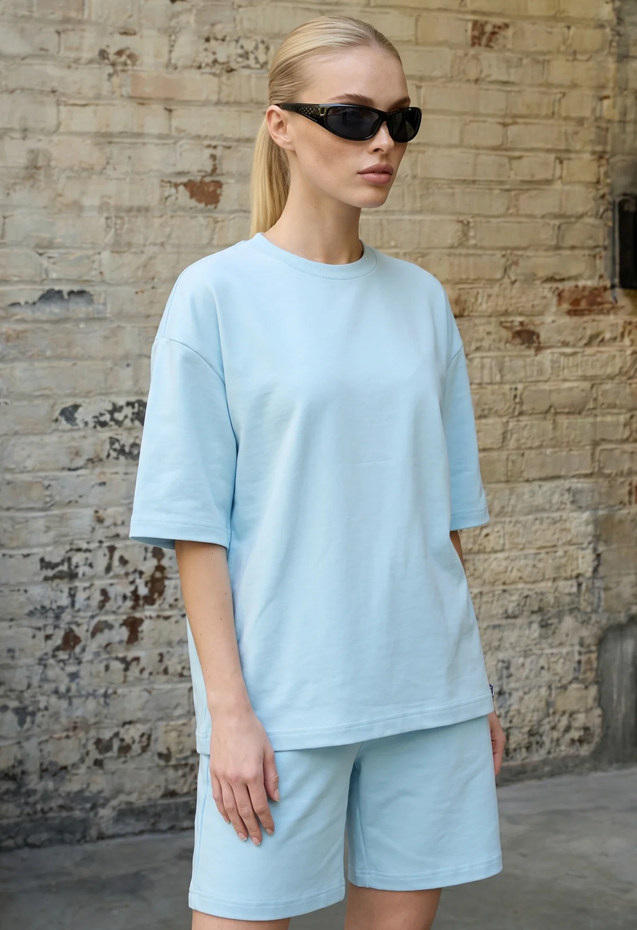 Komplet koszulka + spodenki Staff de light blue