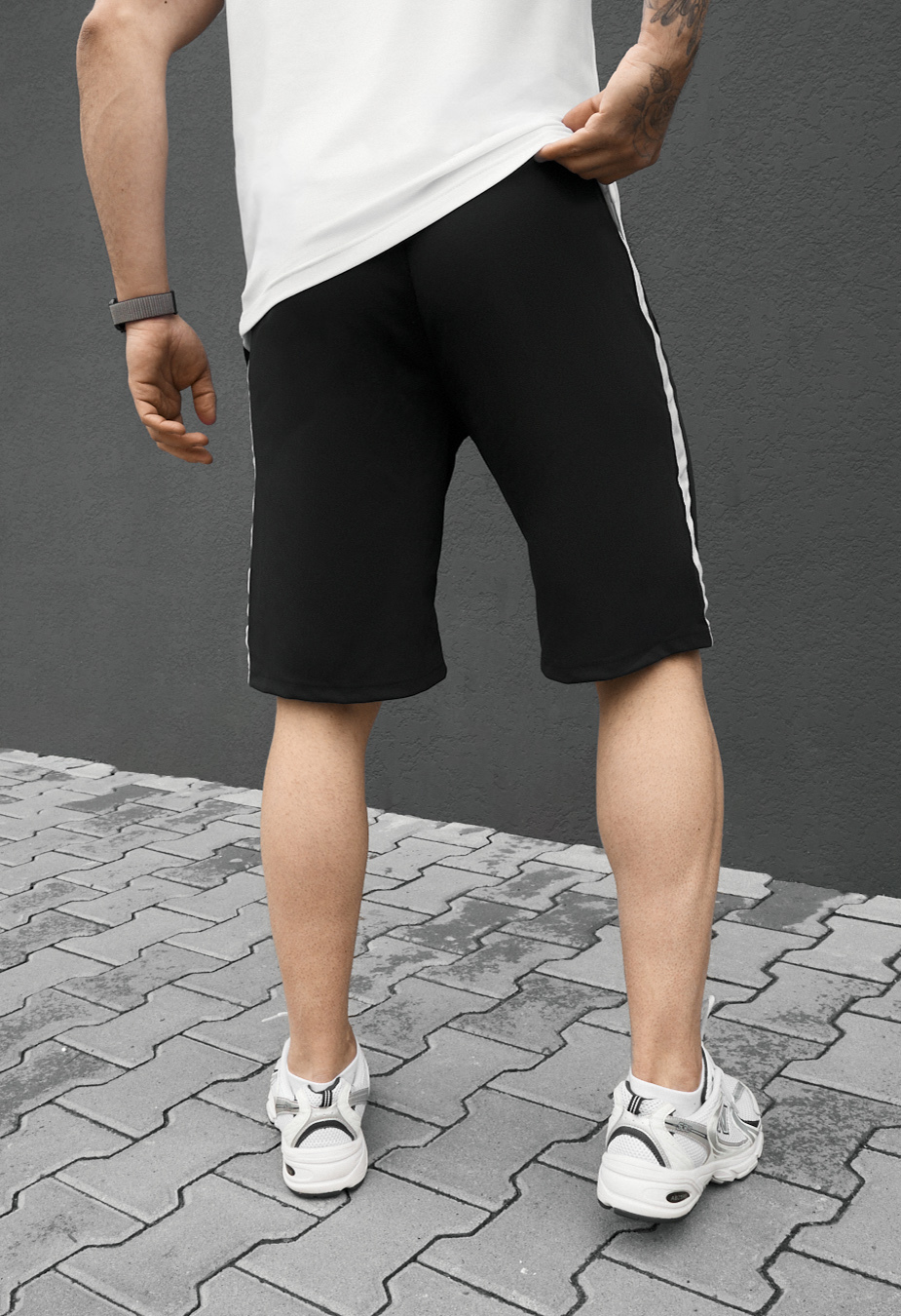 Spodenki Staff til logo black & light gray