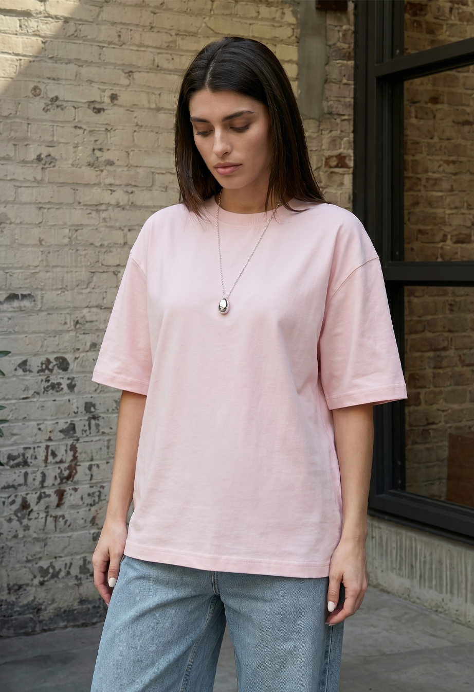 Koszulka Staff del light pink oversize