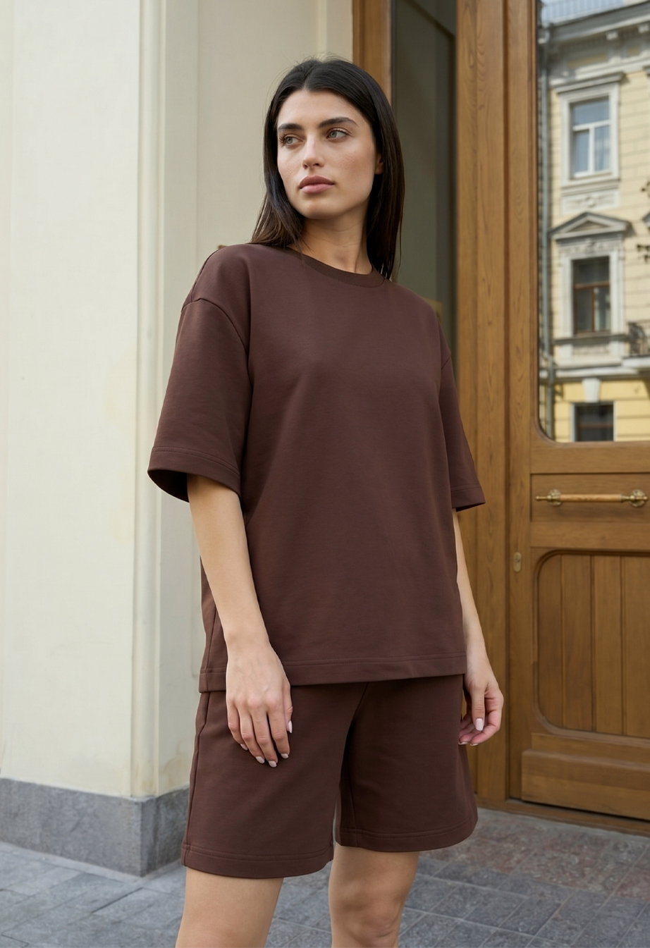 Komplet koszulka + spodenki Staff de brown