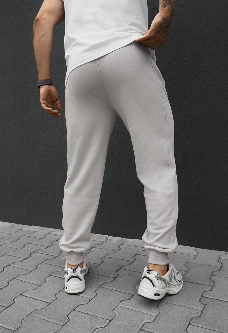 Spodnie dresowe Staff rol gray melange