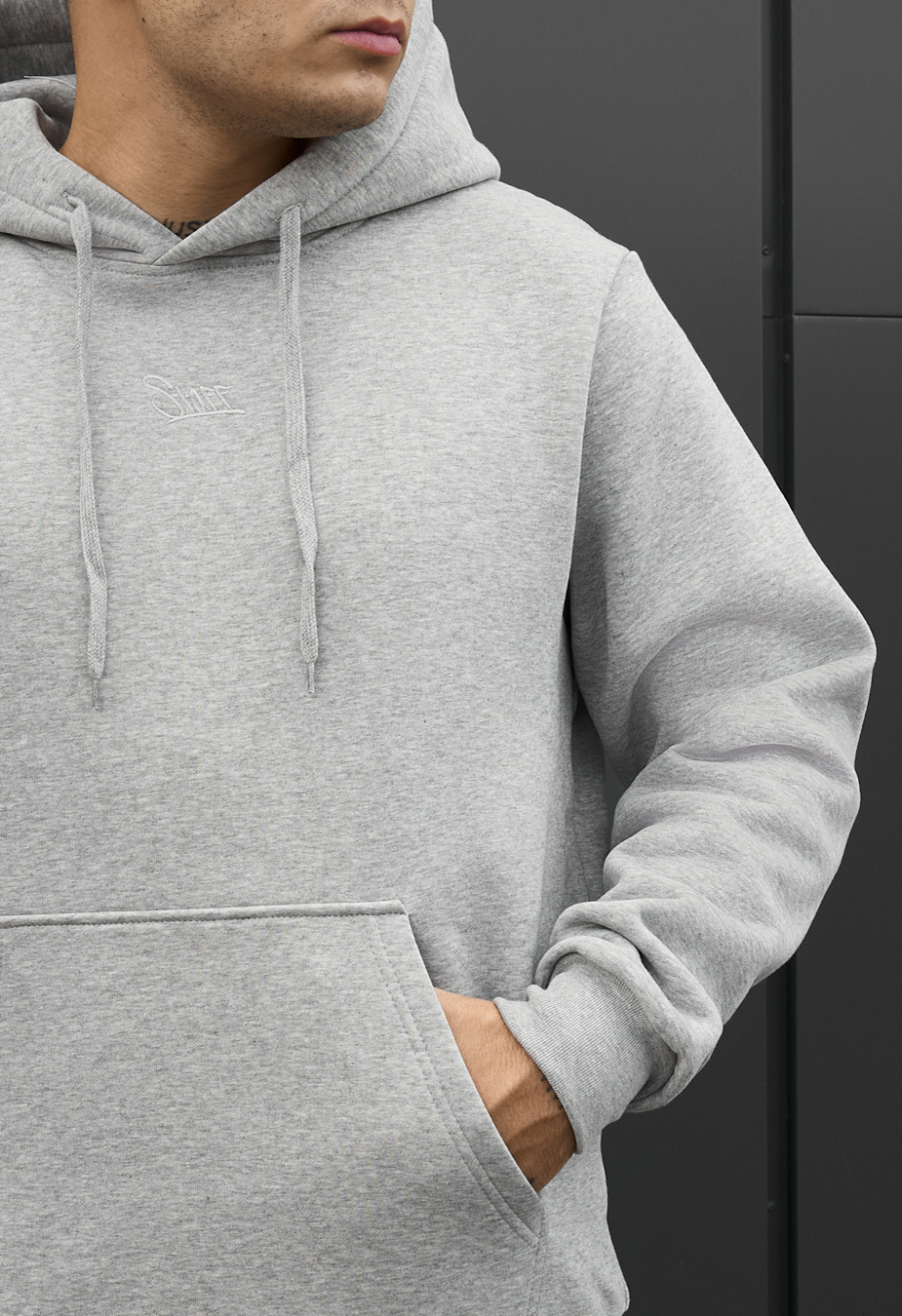 Dres Staff fiv gray melange logo fleece