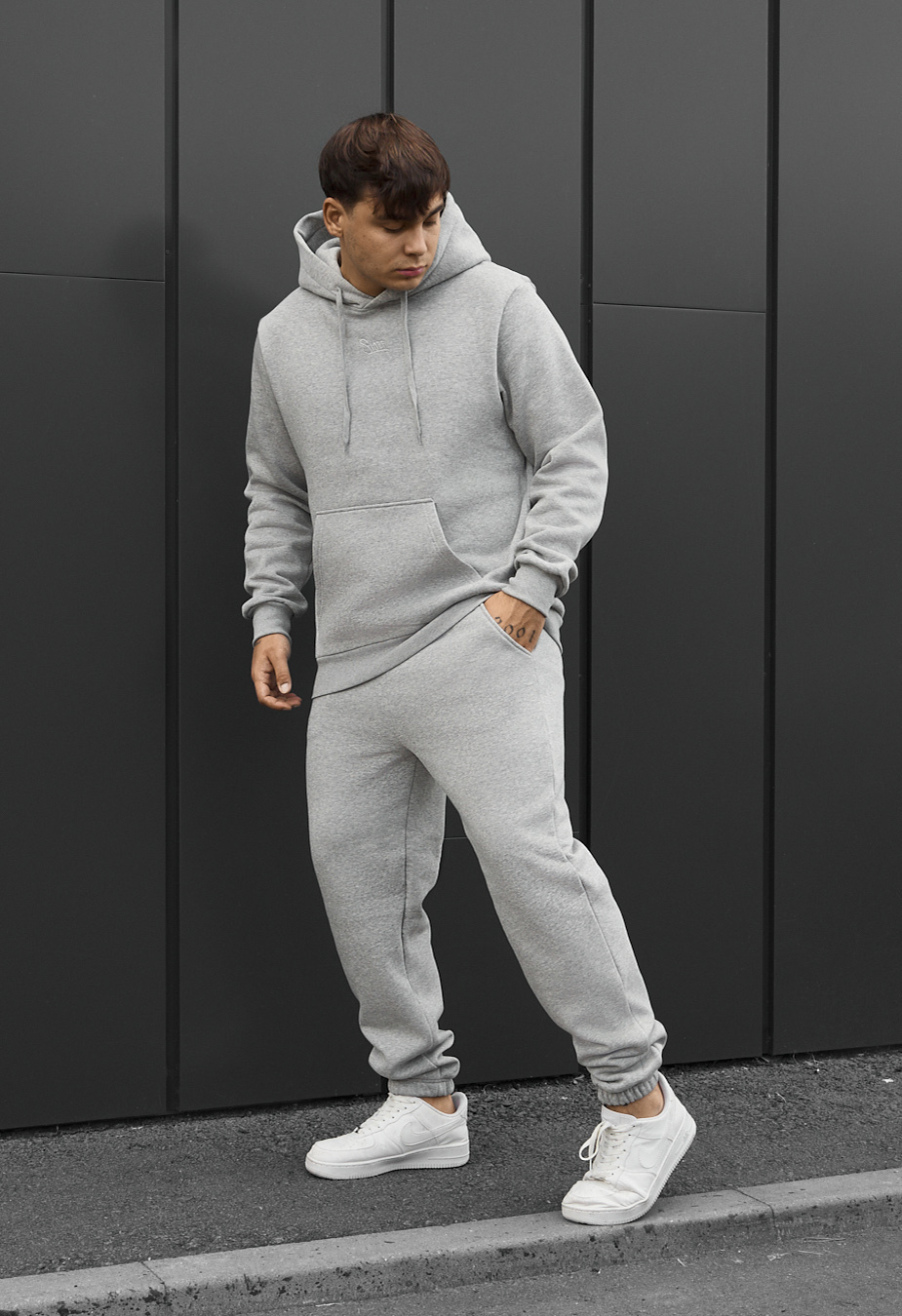 Dres Staff fiv gray melange logo fleece