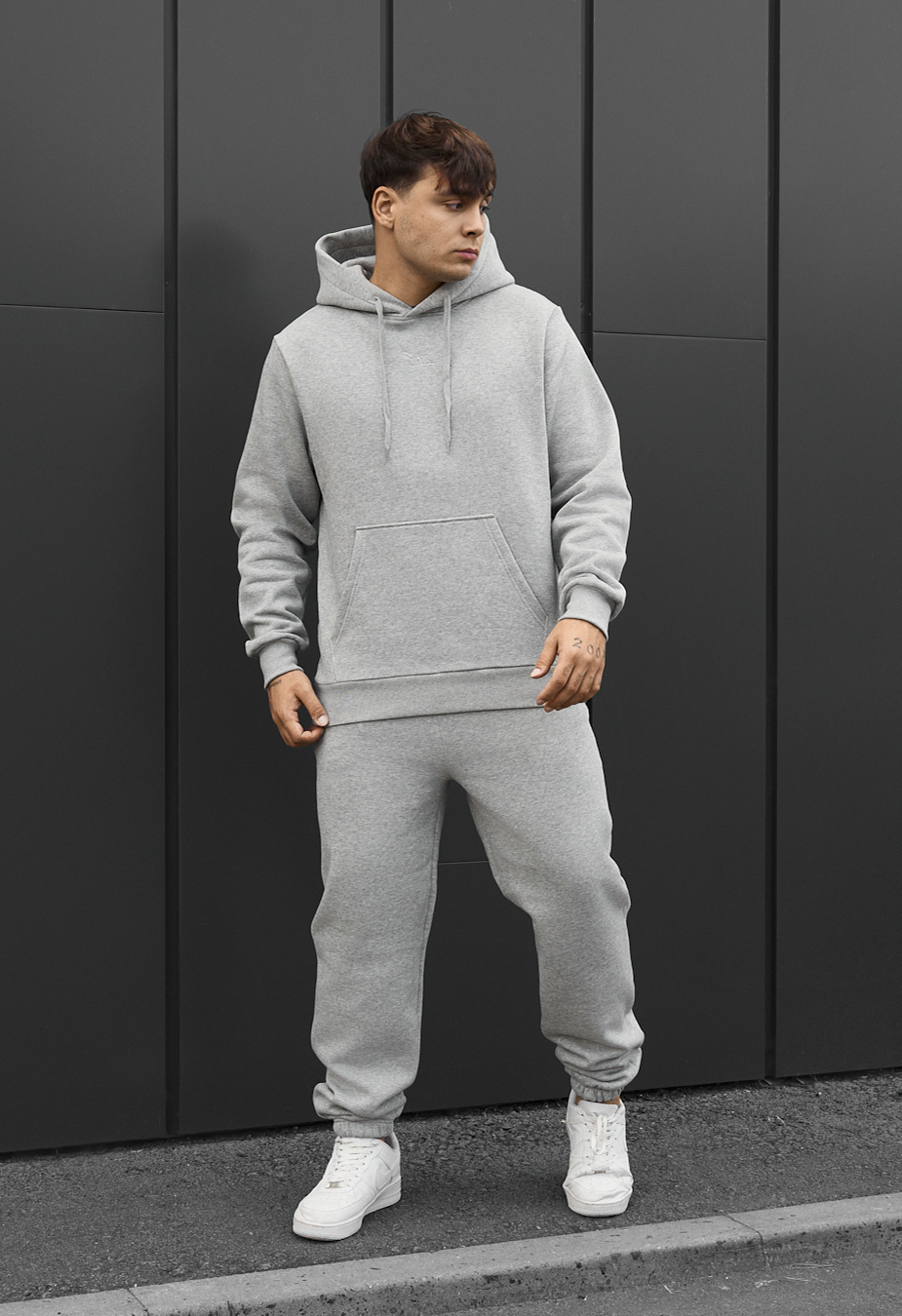 Dres Staff fiv gray melange logo fleece