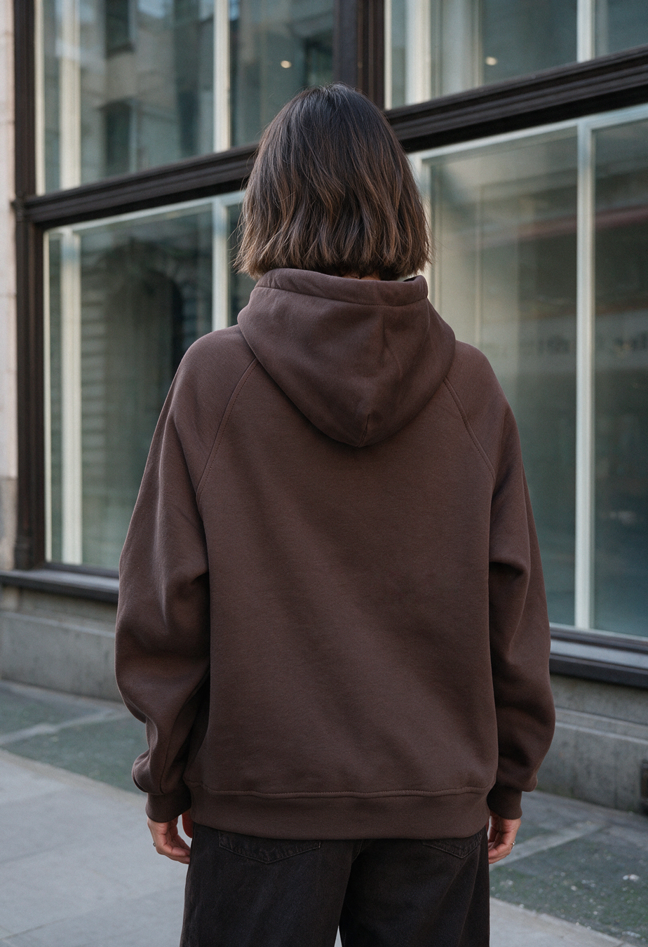 Bluza Staff amu brown logo oversize fleece