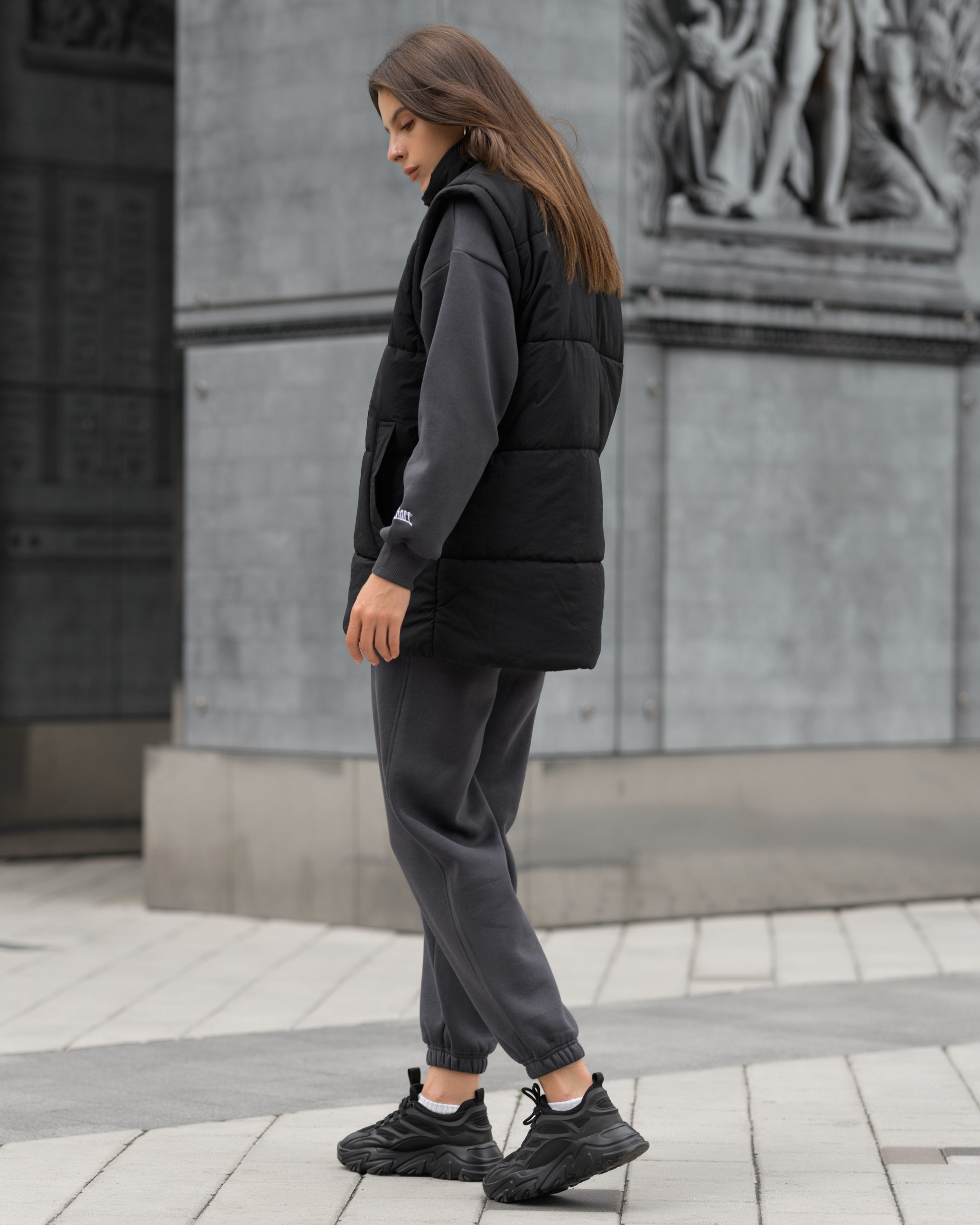 Damska kurtka zimowa Staff swe black oversize