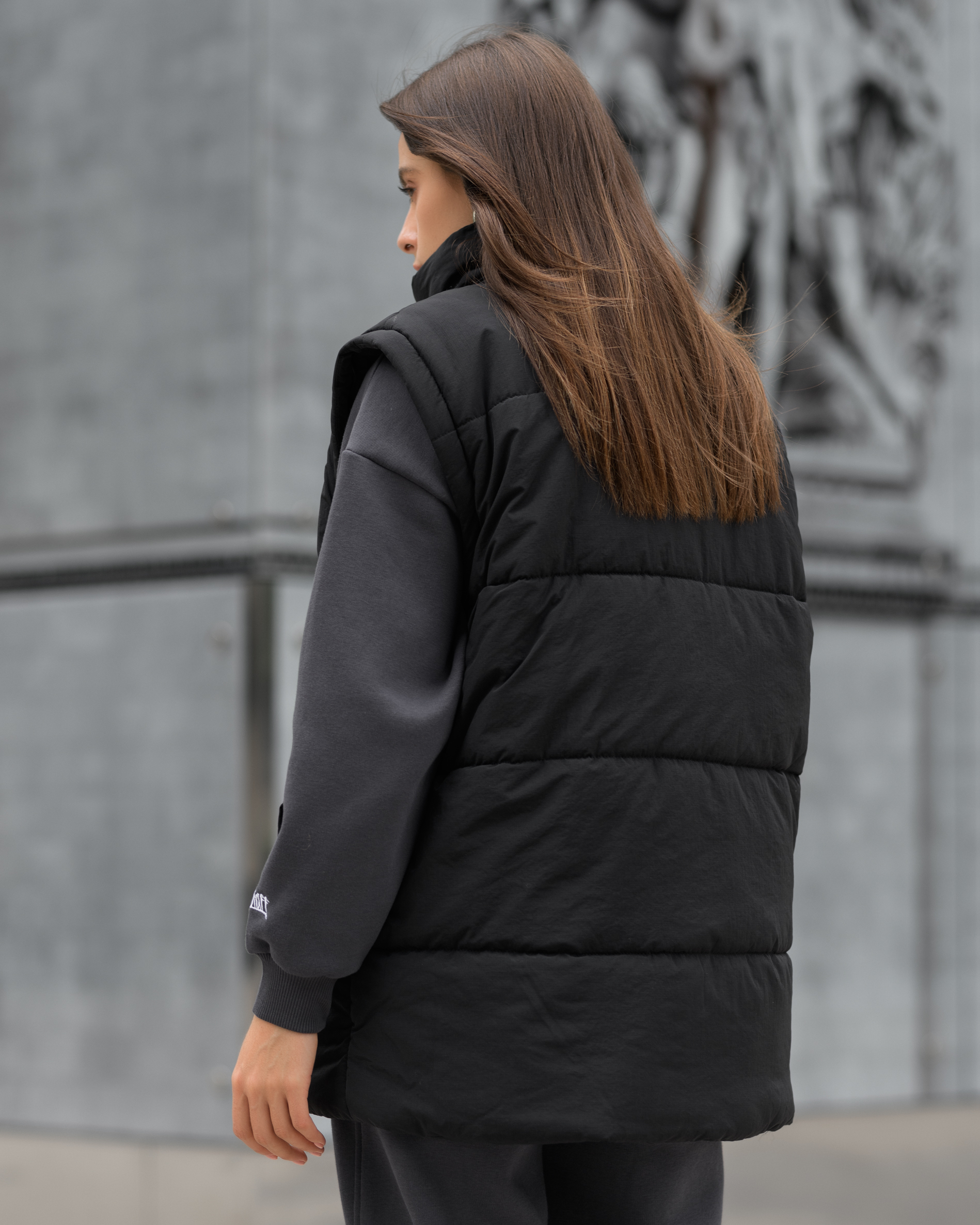 Damska kurtka zimowa Staff swe black oversize