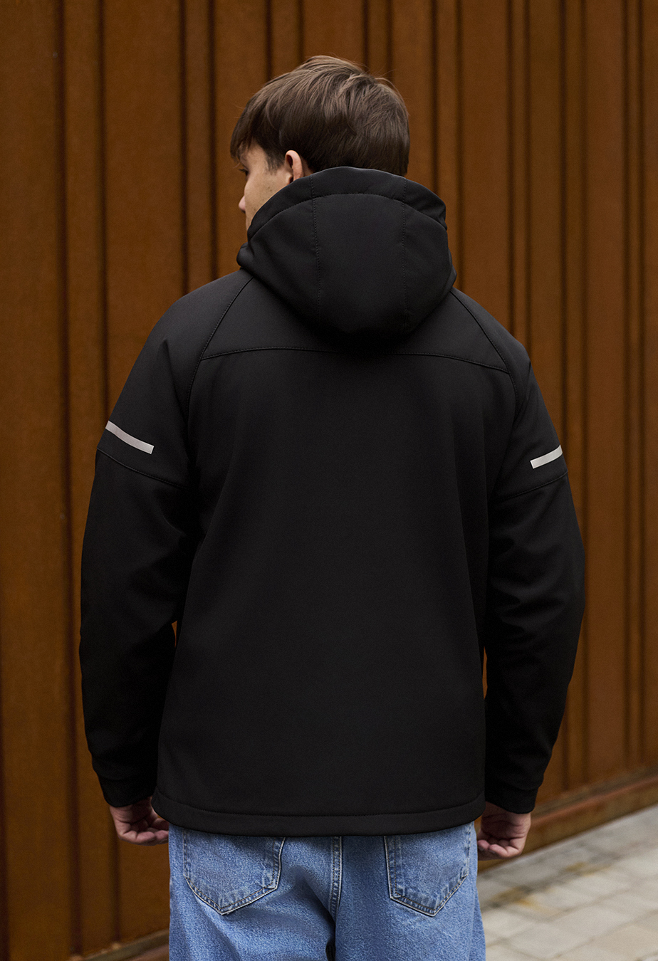 Kurtka Staff soft shell bo black reflective