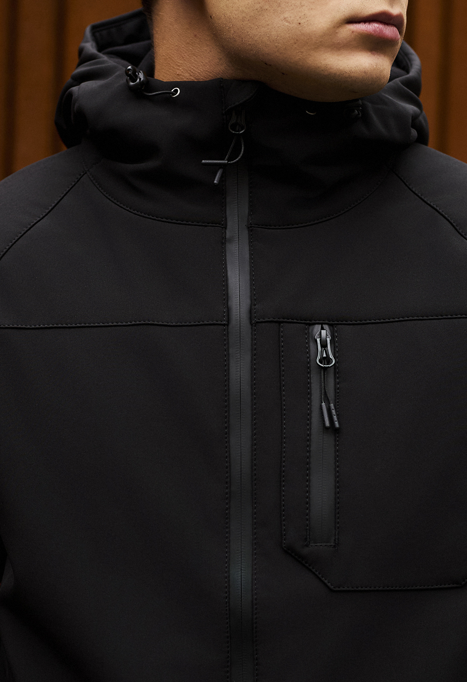 Kurtka Staff soft shell bo black reflective