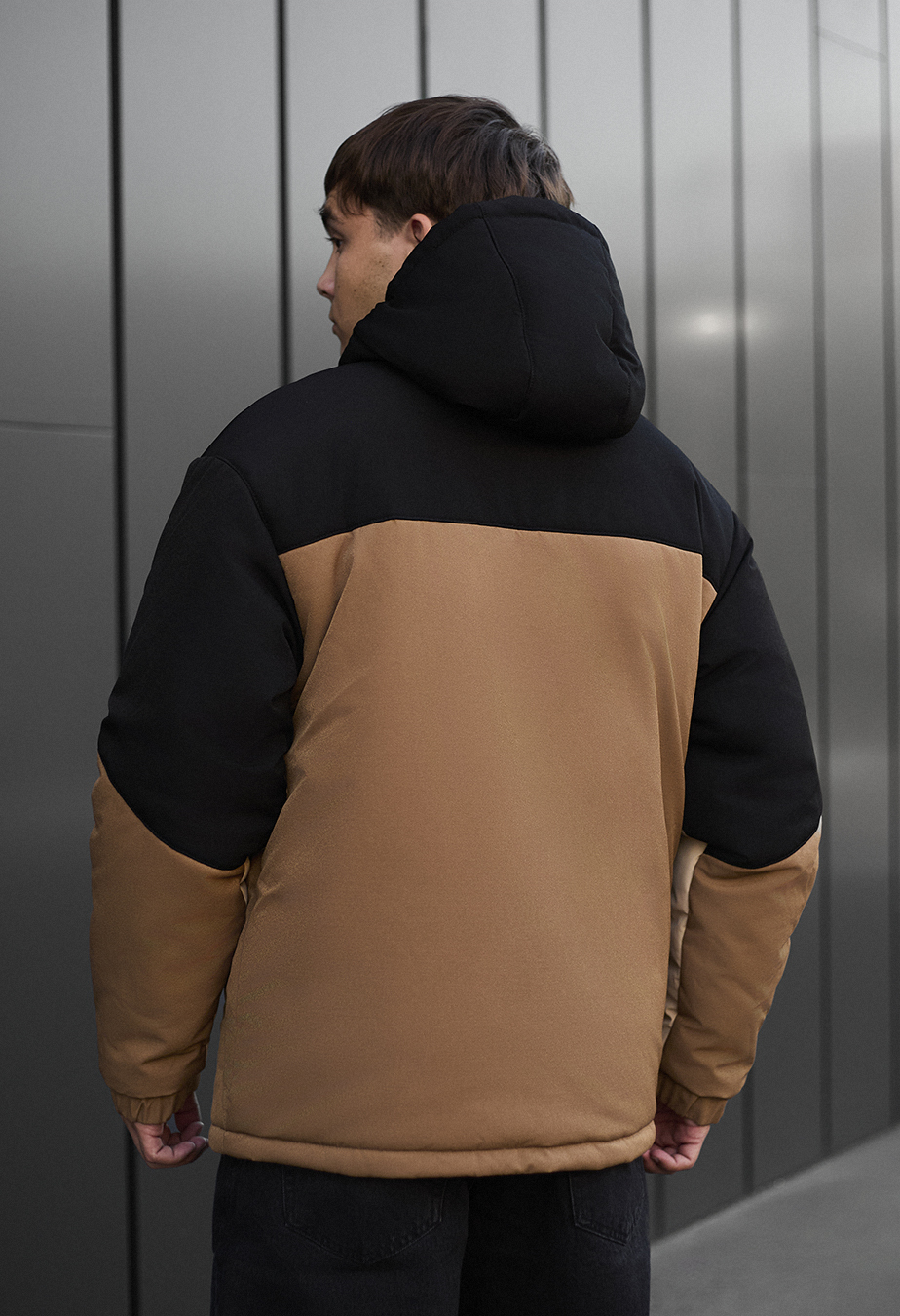 Kurtka zimowa Staff no beige & black