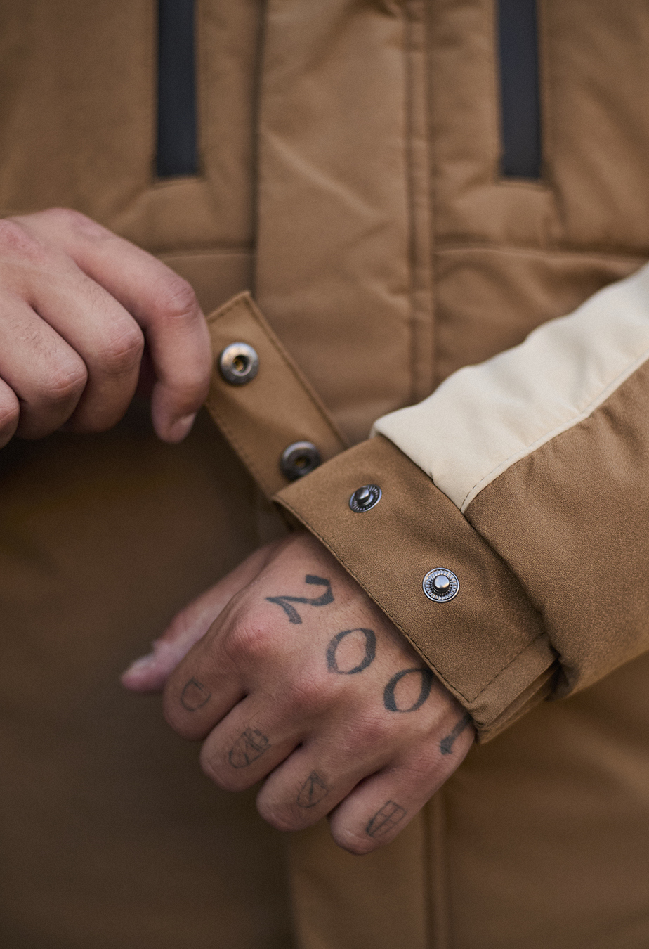 Kurtka zimowa Staff no beige & black